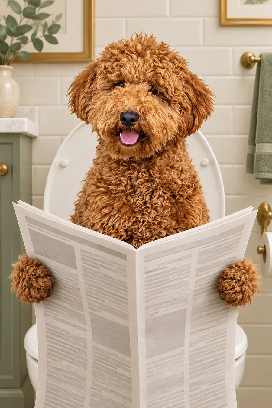 Bathroom Reader portrait style example