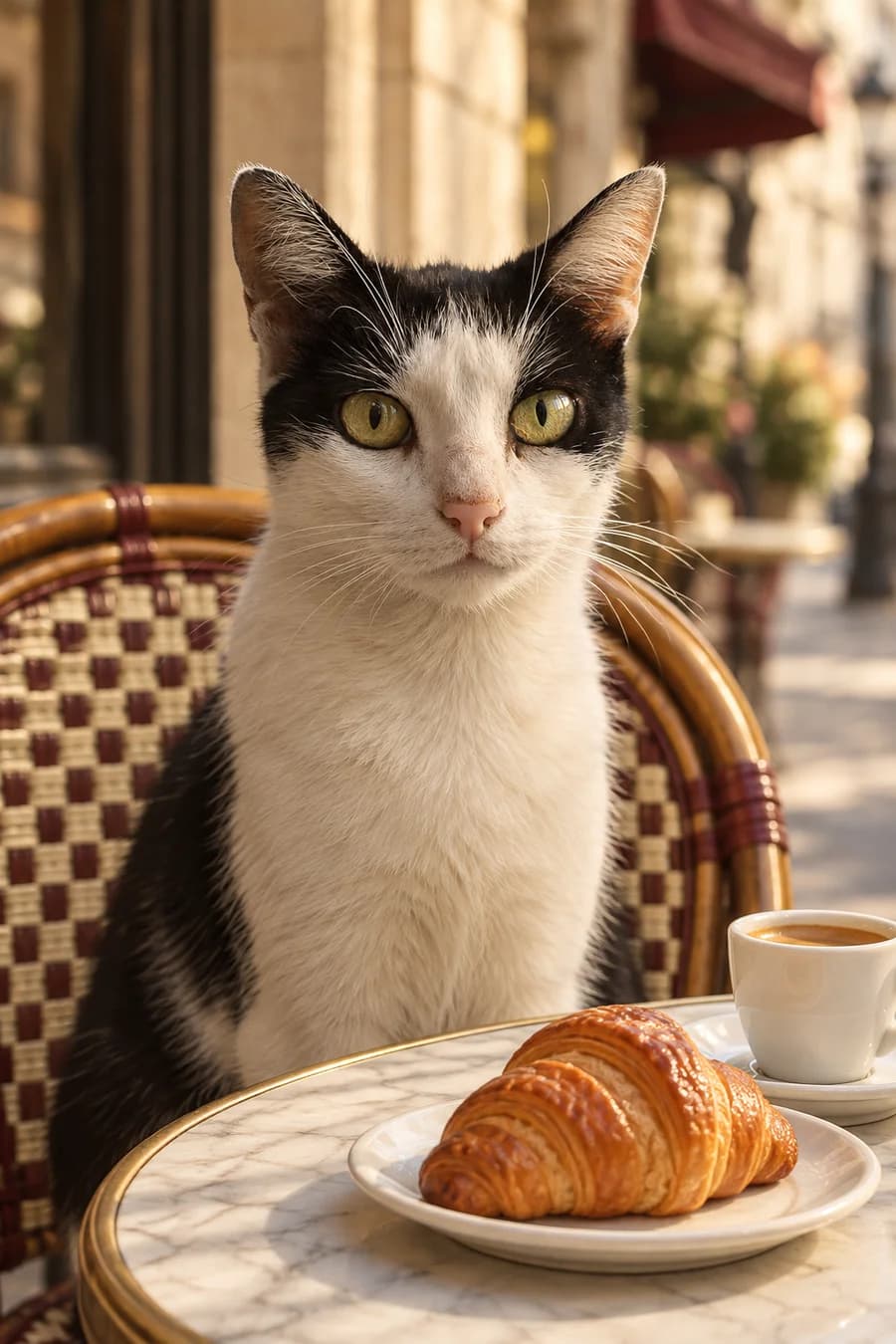 Parisian Café portrait style example