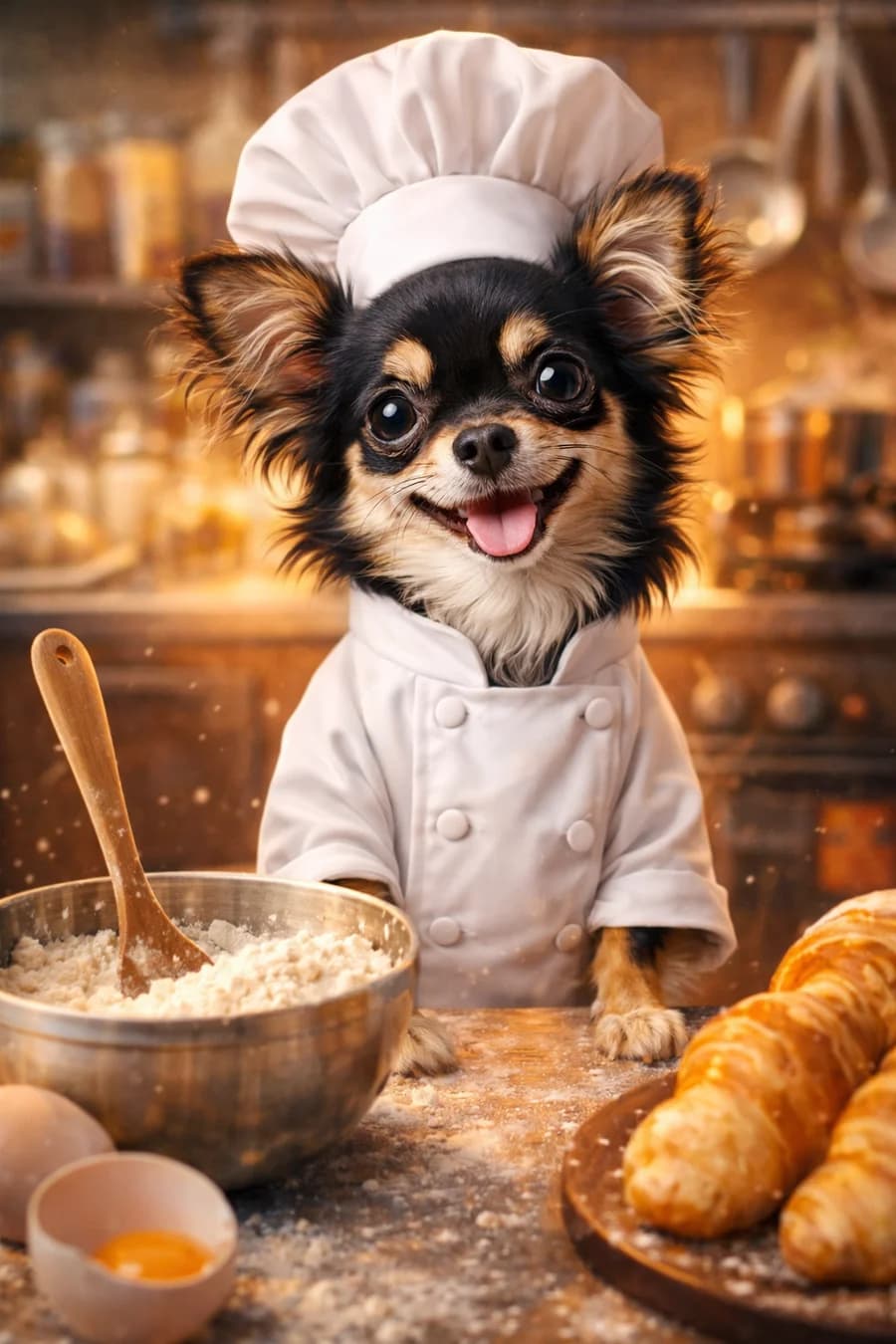 Baking and cooking pet portrait example