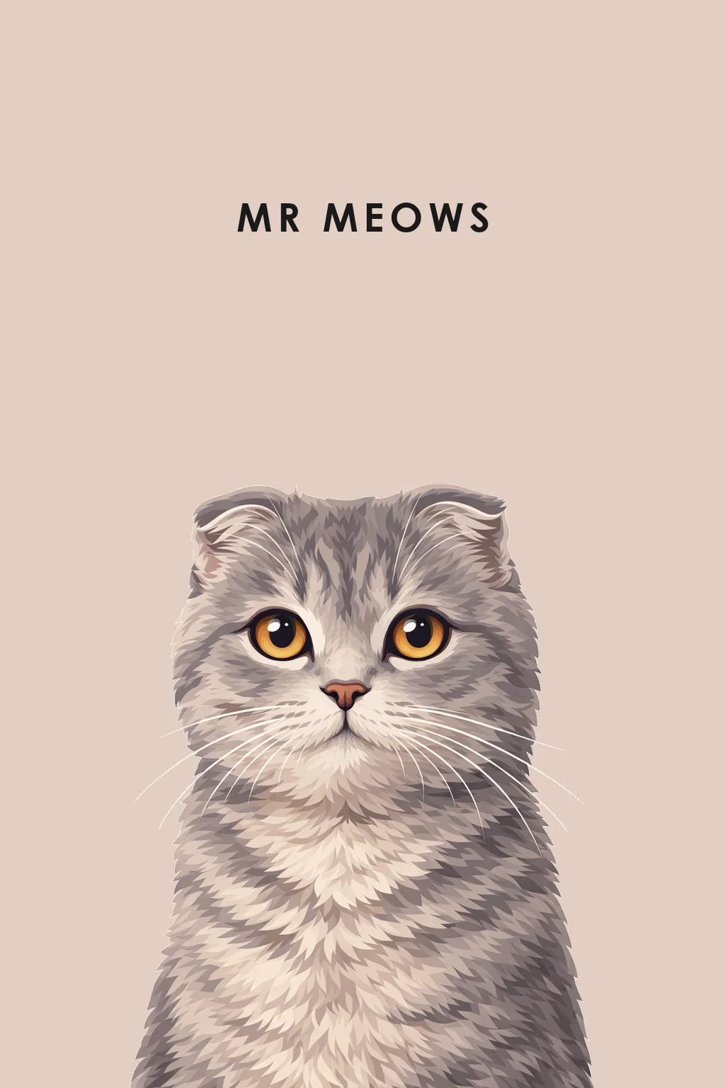 Cat portrait from photo example