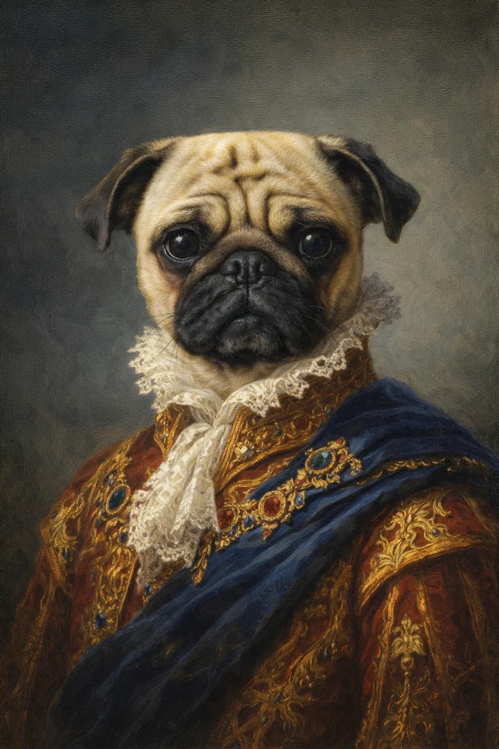 Royal pet portrait example