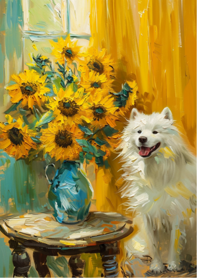 sunflower-Vincent-van-Gogh-painting-colorful-product-pet-portrait-canvas-customize